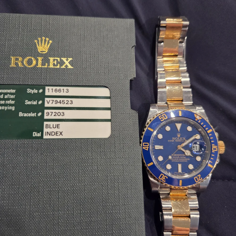 Rolex Two-Tone Blue Dial Watch - Picture 1 of 2